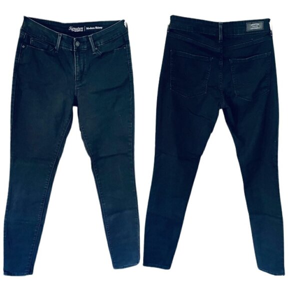 Signature by Levis Strauss - Black Jeans - Skinny - 8L 29x34 - Picture 1 of 8